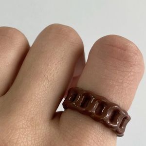 ⭐️2 for $30⭐️ Evryjewels Brown Enamel Chocolate Ring
